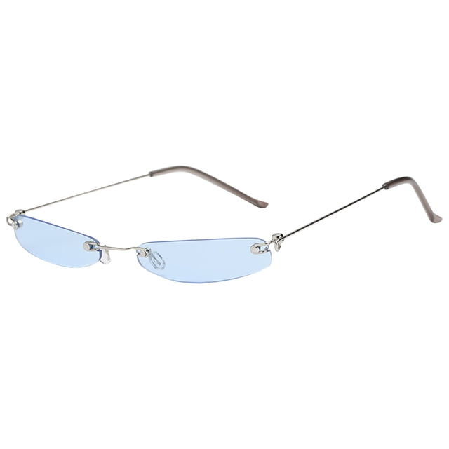 Mujer Hombre Vintage Transparente Pequeño Marco Gafas De Sol Retro Gafas Moda