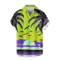 thumbnail image 6 of Purcolt Mens Hawaiian Shirts Casual Collared Short Sleeve Button Down Shirts Summer Beach Quick Dry Tee Tops, 6 of 7