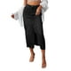 thumbnail image 1 of Falda vaquera con abertura para mujer: falda larga informal, cintura alta, amplia gama de tallas (S-XXL), versátil para el día a día, fiestas y ocasiones formales, 1 of 5