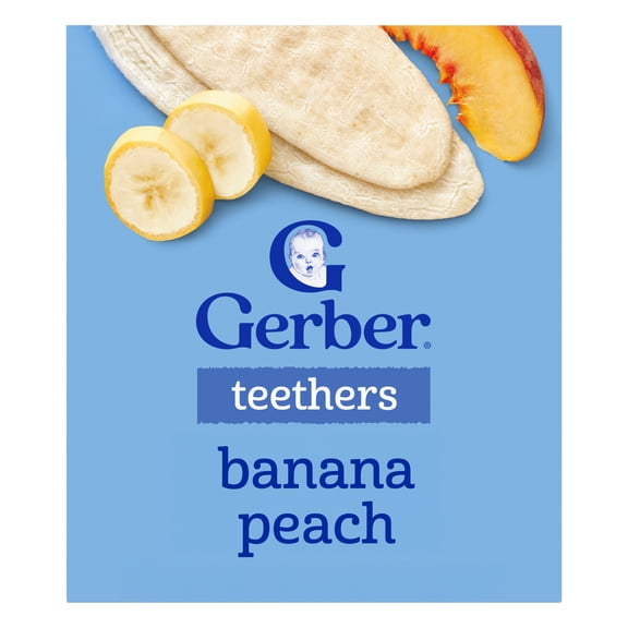 Gerber Snacks for Baby Teethers, Banana Peach, 1.7 oz Box (12 Pack)
