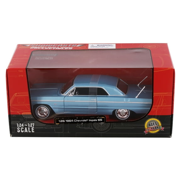 1964 Chevy Impala SS Hardtop, Blue - Showcasts 38908BU - 1/24 Scale Diecast Model Car