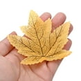 thumbnail image 4 of Uxcell Fake Fall Leaves, 100 Pack Artificial Maple Leaves Artificial Leaves Faux Style 7, Bright Yellow, 4 of 6