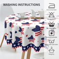 thumbnail image 5 of 4th of July Table Cloth Tablecloth Round 60 Inch Patriotic American Flag Tablecloth Washable Table Cover Reusable Memorial Day Tablecloth for Home Party Picnic, 5 of 6
