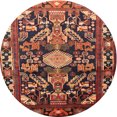 thumbnail image 1 of Ahgly Company Indoor Round Traditional Rust Pink Animal Area Rugs, 4' Round, 1 of 6