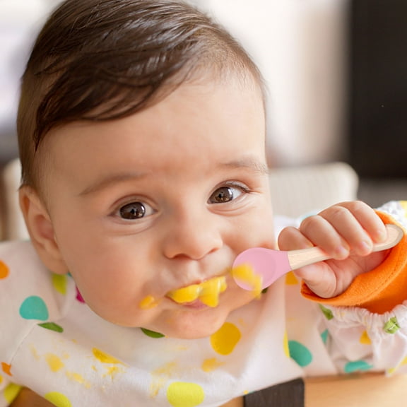 Clearance Tableware under $10,Feeding Complementary Food Spoon Baby Food Grade Silicone Soft Spoon Children Learn To Eat Training Tableware Baby Spoon