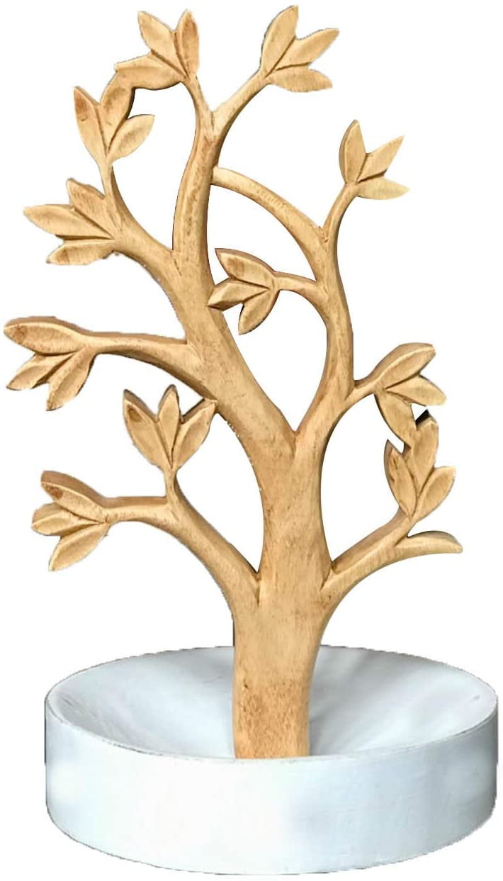 Handmade Wooden Jewelry Hanging Tree Stand MultiFunctional Necklace