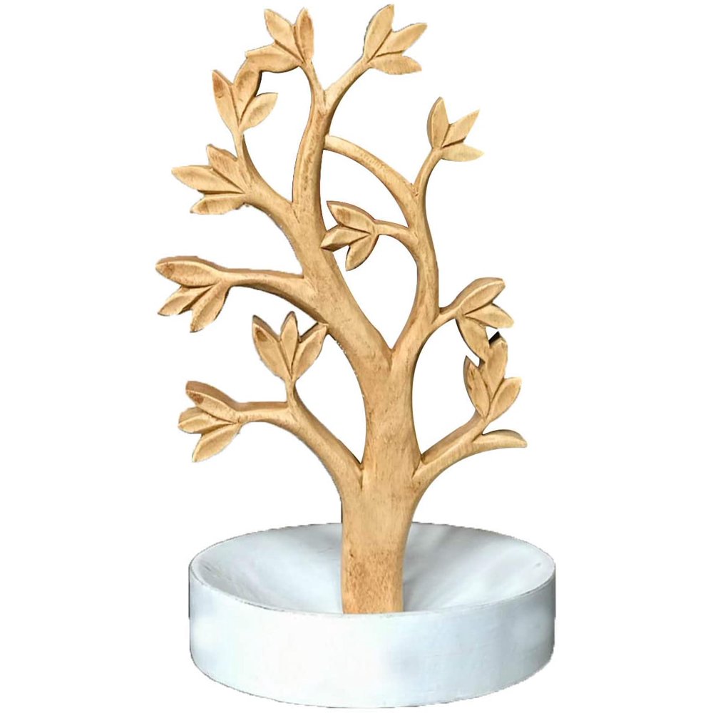 Decozen Solid Wood Jewelry Hanging Tree Stand MultiFunctional