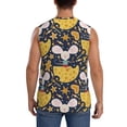 thumbnail image 4 of Uemuo Mouse Cheese Pattern Men's Sleeveless T-Shirt,Muscle Athletic Tank Top, Moisture-wicking Quick-dry Breathable Classic Tee Top for Gym Run Outdoor Sports-3X-Large, 4 of 8