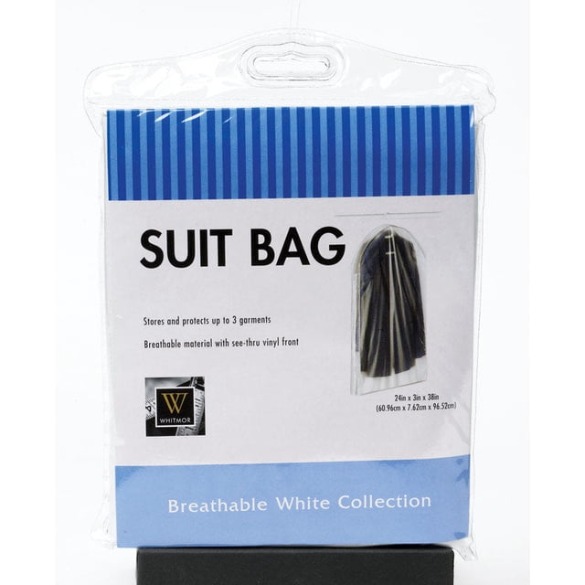 Bolsa colgante Whitmor de vinilo, 24 x 3 x 38 cm, transparente