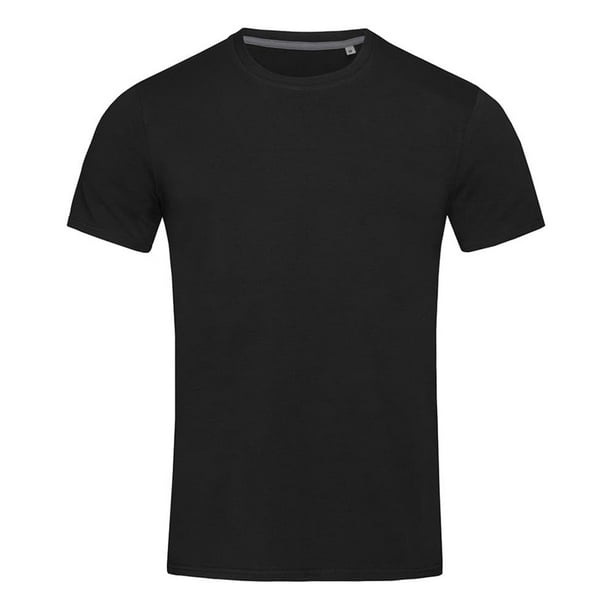 Stedman Stars - Camiseta básica original de cuello redondo para hombre (Negro ópalo)