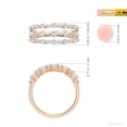 thumbnail image 4 of ANGARA Lab Grown 3 Row Alternating Diamond Anniversary Ring for Women in 14K Rose Gold (Size-2.5mm| Color-F-G| Clarity-VS) | Anniversary, Jewelry Gift for Women | Lab-Grown Diamond Ring, 4 of 6