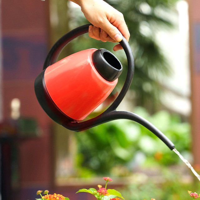 Regadera portátil para plantas, herramientas de riego, suministros de jardín, regadera con largo para plantas suculentas de flores de jardín para rojo Soledad Regadera