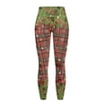 thumbnail image 5 of Renewold Christmas Plaid Tree Ball Pine Cone Yoga Leggings with Pockets for Women Athletic Pants High Waist Ultra Soft Hip Lift Ankle Pants Printed Leggings 4 Way Stretch Plus Size, 3XL, 5 of 8