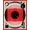 Red Black, Pattern 8, variant on ODIKA 8'x10' Washable Area Rug Non-Slip Chair-Friendly Mat Disc Vinyl Cd Record Retro Vintage Music Spinning Grooves Concentric for Dining Room, Large Office, Lounge