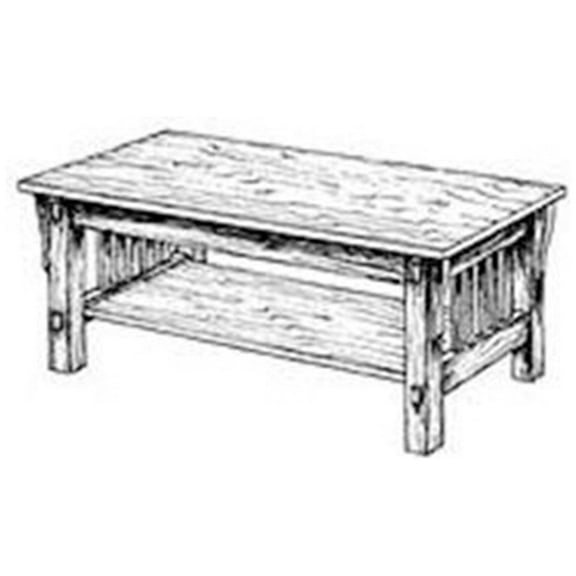 Woodcraft Project Paper Plan To Build Mission Coffee Table - Material Not Included