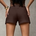thumbnail image 5 of Shorts for Women Dressy Casual Summer High Waisted Wide Leg Chino Shorts Tailored Business Work Solid Shorts with Pockets, XL, 5 of 6