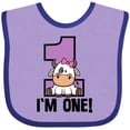 thumbnail image 3 of Inktastic 1st Birthday Cow Farm Party Girls 1 Year Old Girls Baby Bib, 3 of 4