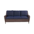 thumbnail image 1 of Krikacy Wicker Three-Seat Sofa HDPE Hand-Woven All-Weather Rattan Furniture for Patio Deck,Blue, 1 of 6