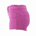 thumbnail image 6 of vigerkar Ripped Jean Shorts for Women Mid Rise Frayed Raw Hem Stretchy Denim Shorts (Pink, S), 6 of 6