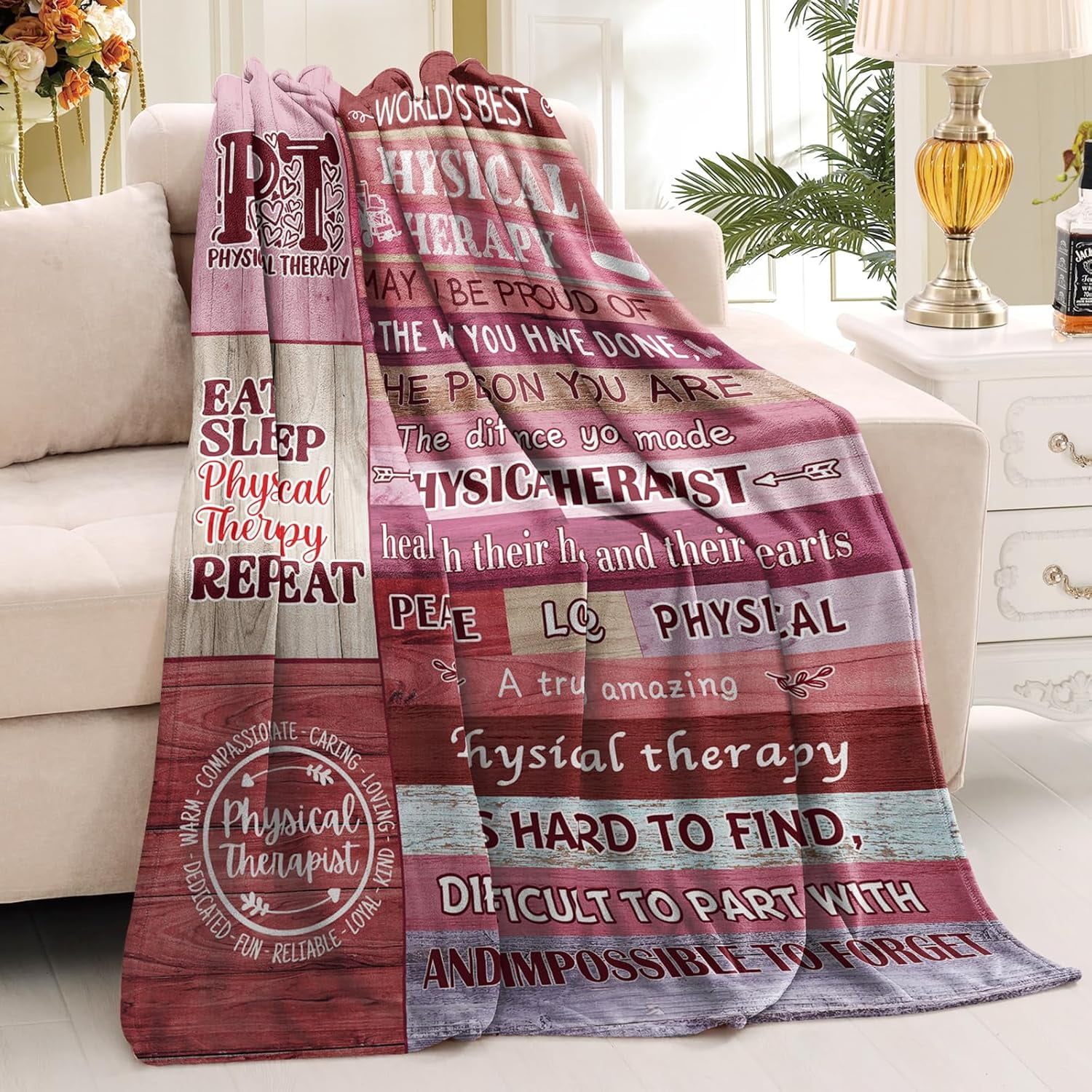 Physical Therapist Gifts for Women, Best Gifts for Physical Therapists, PT Month Gifts, Physical Therapy Month Gifts, Gifts for Physical Therapists Female Throw Blankets 50x60