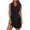 Black, variant on Women's Sleevelee Tank Dress 2025 Summer Casual V Neck Basic Split Mini Tshirt Sundresses Fashion Outfits