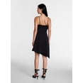 thumbnail image 2 of Madden NYC Women’s Lace Trim Satin Slip Dress with Asymmetrical Hem, Sizes XXS-XXL, 2 of 4