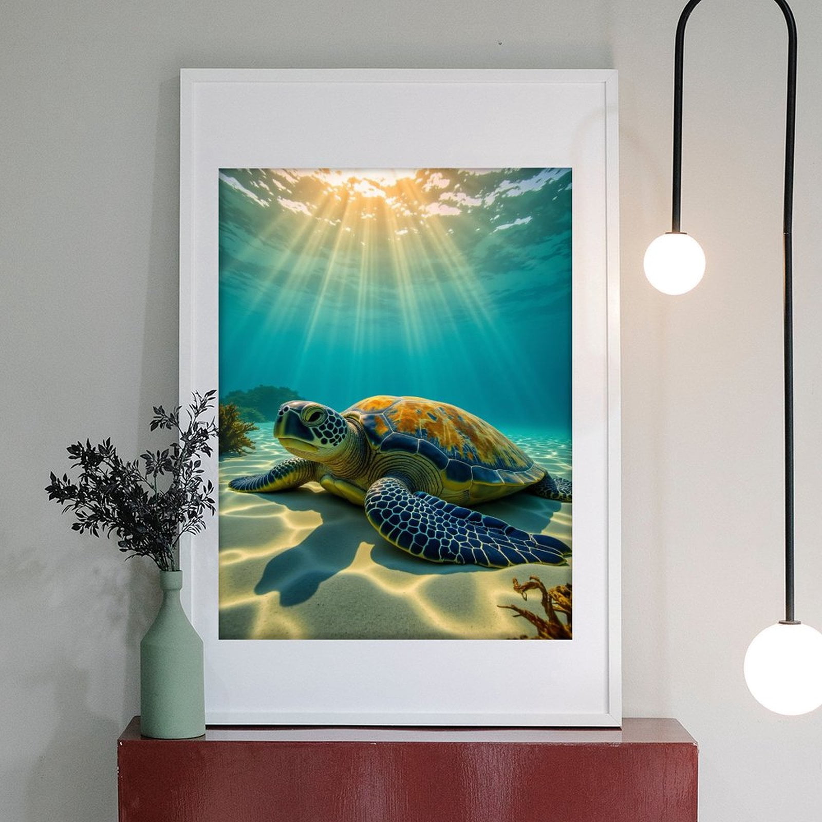 Diamond Art Kits for Adults - 5d Sunlit Sea Turtle Underwater Scene Diamond Painting for Adults, Diamond Art for Adults Beginners, Diamond Painting Kits for Adults for Home Wall Decor
