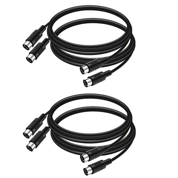 4-Pack 5-Pin DIN MIDI Cable, 3-Feet Male to Male 5-Pin MIDI Cable for MIDI Keyboard,Keyboard Synth,Rack Synth,Rack Synth
