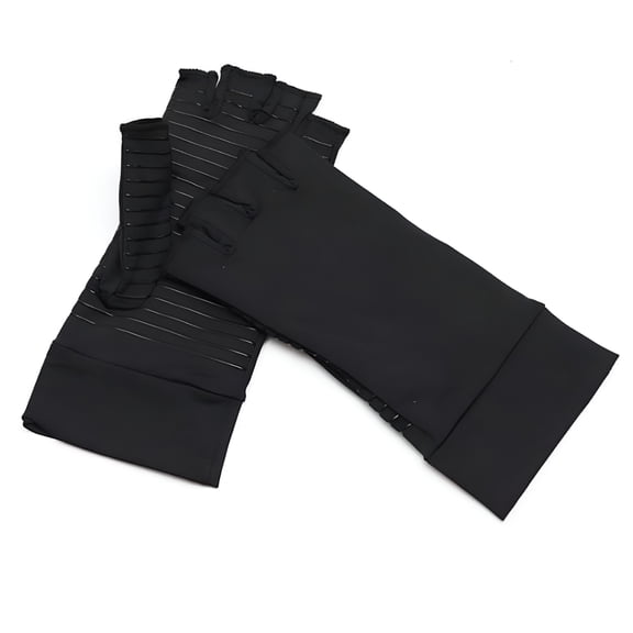 TELOLY 1 Pair Half Finger Wrist Protective Elastic Ridding Gloves Copper Fiber Arthritis Compression Gloves Cycling Accessories