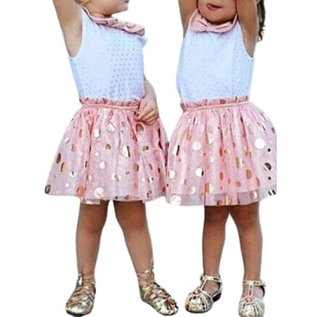 

Owl s-Yard Girls Spring Summer Sleeveless Dress Sequins Polka Dot Dress MHXX