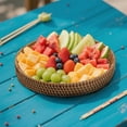 thumbnail image 4 of Round Rattan Serving Tray, Multi-Functional Food Storage And Decorative Tray, Durable Thickened Rattan For Dinner Parties Family Gatherings Restaurants And More, 4 of 7