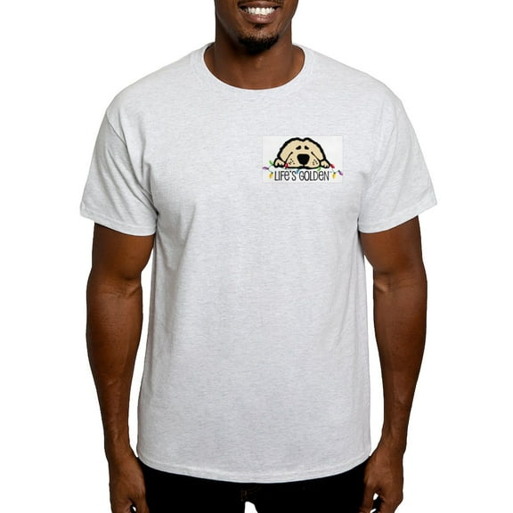 CafePress - Life's Golden Christmas Ash Grey T Shirt - Men's Classic Graphic T-Shirt