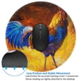 thumbnail image 4 of Disketp Colorful Rooster Small Mouse Pad 7.9x7.9 Inches,Washable Round Mousepad For Office Laptop Computer,Non-Slip Rubber Base Mouse Pads For Wireless Mouse, 4 of 9