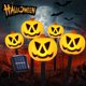 thumbnail image 1 of Juego de 5 luces de estaca de calabaza de Halloween, calabaza 3d iluminada impermeable al aire libre para decoración de jardín, camino y patio, 1 of 5