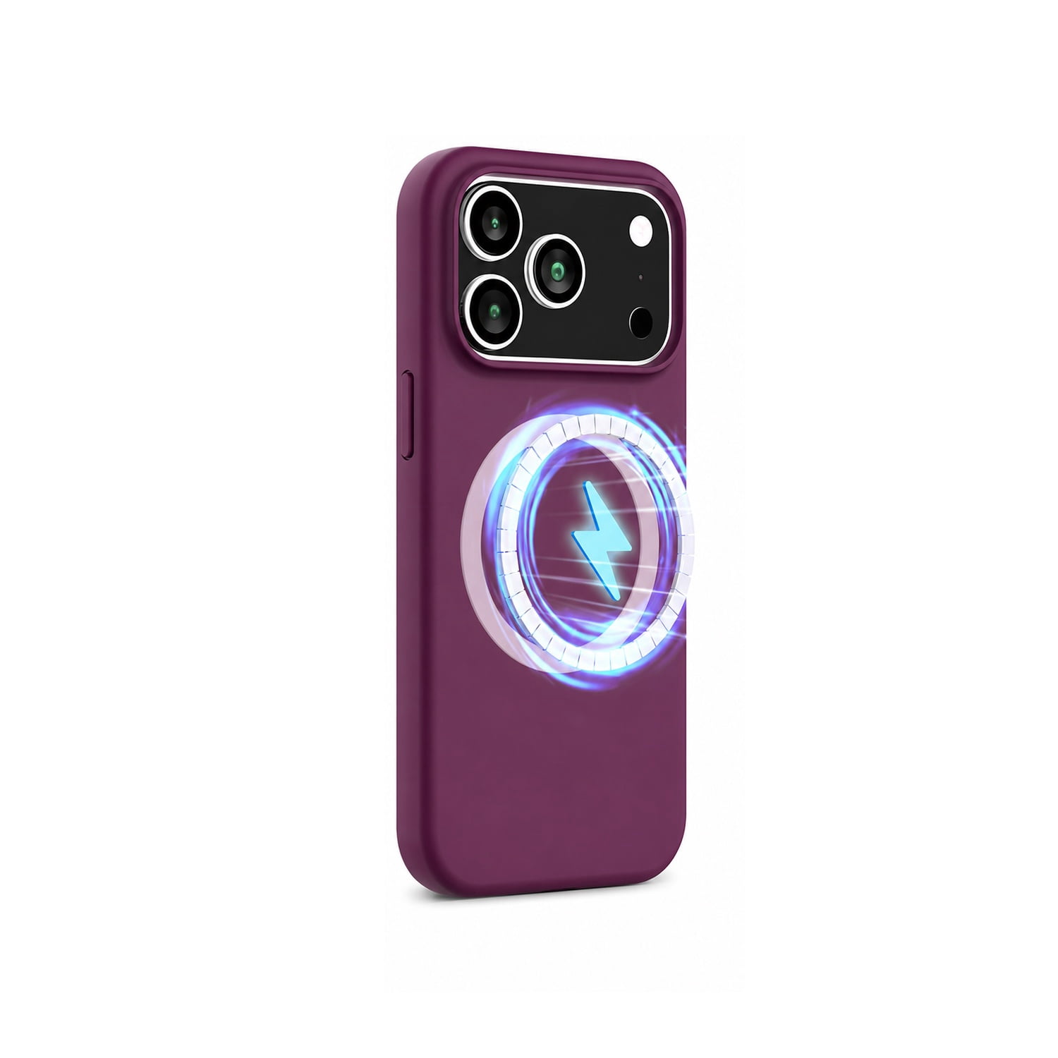 Shockproof Silicone Protective Case for iPhone 17 Pro Max with MagSafe Charging - Maroon