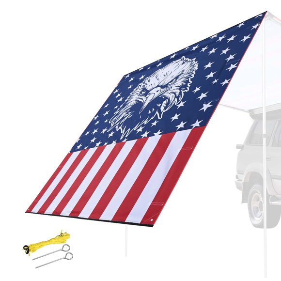 Yescom Auvent Mural 6.4 Pieds x 6.7 Pieds pour Caravane Voiture Ombrage Latéral Tente Camping Pare-Vent Aigle