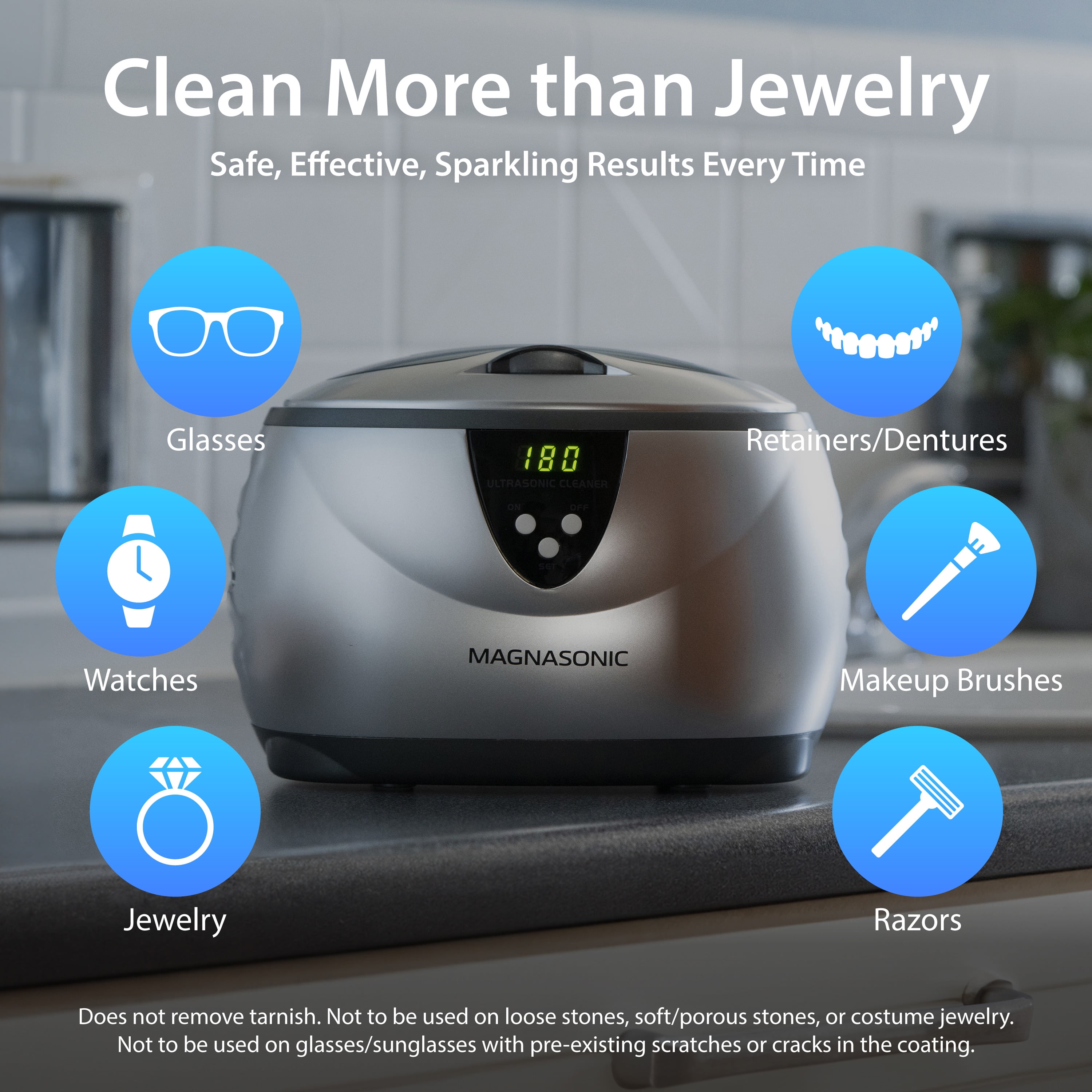 Magasonic Ultrasonic Jewelry Cleaner - Professional Glasses
