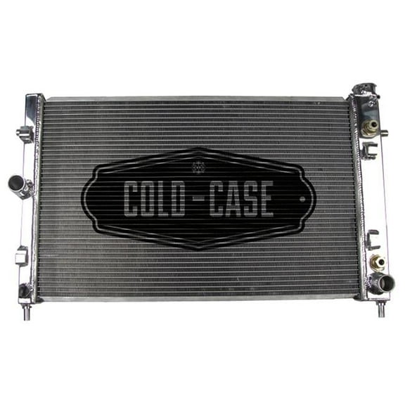 Cold Case Radiators CCRLMP5000A 31 x 21 x 3 in. Driver Side Inlet & Passenger Side Outlet Radiator for 2005-2006 GM LS-Series Pontiac GTO - Polished