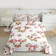 thumbnail image 2 of Manfei Kawaii Milk Cow Bedding Comforter Set,Cute Cartoon Bowtie Twin Comforter Sets,Pink White Bedding Set For Girls Kids,Microfiber Bedroom Decor Reversible,2pcs, 2 of 8