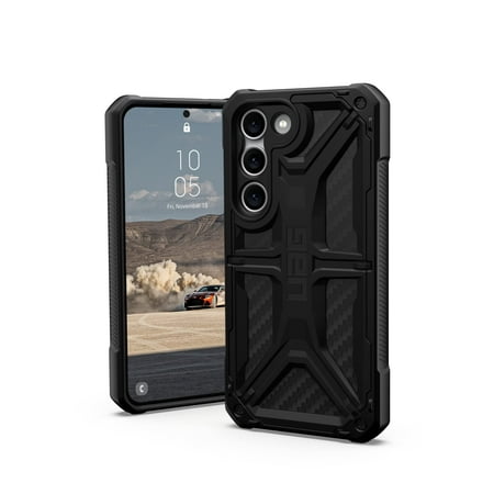 UAG Designed for Samsung Galaxy S23 Case 6.1" Monarch Carbon Fiber - Rugged Heavy Duty Shockproof Impact Resistant Protective Cover by URBAN ARMOR GEAR