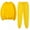 Yellow, variant on Brilliant 2 Piece Outfit for Women Sexy Summer Outfits for Women Women's Solid Round Neck Pullover Casual Sports Pants Sports Set Black XXXL