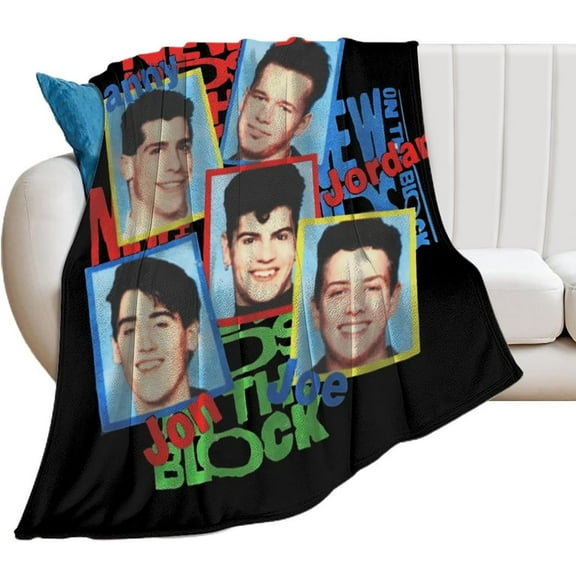 New Kids On The Block Bed Blanket Comfort Lightweight Printed Throw Blanket All Season Bedroom Sofa Decorative Throw Blankets 40"*50" （100 * 130cm）