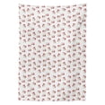 thumbnail image 2 of Mushroom Tablecloth, Repeating Botanical Items with Polka Dots on a Plain Background, Rectangle Satin Table Cover Accent for Dining Room and Kitchen, 60" X 84", Dark Pink Champagne, by Ambesonne, 2 of 2