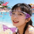 thumbnail image 4 of 2pc Clear Waterproof Goggles Summer Essentials Impact Resistant Protective Glasses Candy Colored Frames Windproof Dustproof Safety Eyewear Water Party Supplies, 4 of 7