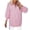 Pink, variant on Inleife Women 2025 Fine Striped Smocked Cuffed Shirts Long Sleeve Collared Blouse With Pocket