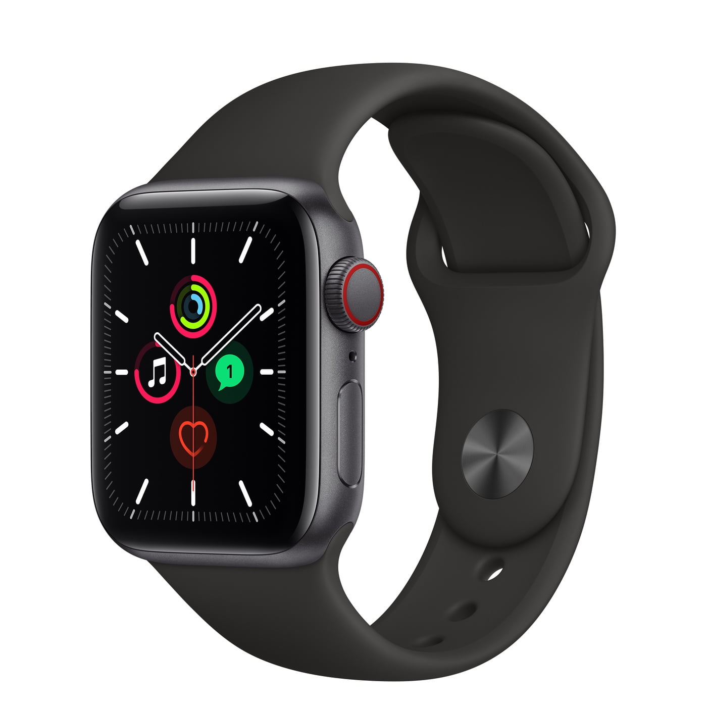 Apple Watch SE (GPS, 40mm) - Space Gray Aluminum Case with Black 