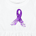 thumbnail image 4 of Inktastic Alzheimer's Awareness Purple Ribbon Made of Heart Girls Baby Dress, 4 of 5