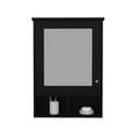 thumbnail image 5 of Medicine Cabinet 29" Height, 5 Shelves 1 Door Mirror, Black, Bathroom Storage, Engineered Wood, Wall Mounted, Functional Design Black H With Shelves, And Mount For Efficiency, 5 of 5