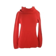 Tommy Hilfiger Red Ribbed Cowl-Neck Sweater XL