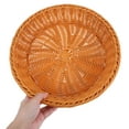 thumbnail image 2 of Cesta De Mimbre De Imitación Cesta De Pan De Mimbre Redonda para Servir Cesta De Verduras Tejida A Mano Cesta De Frutas para Cocina Tienda Restaurante Fiesta Al Aire Libre 30 Cm Marrón, 2 of 4
